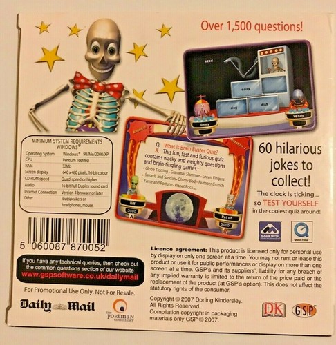 DK Educational CD-ROMs (4), Science, Biology, Castles, Brain Quiz - Picture 9 of 9