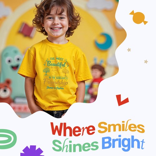 Camiseta Personalizada Niños Niñas Día de la Amistad Mejores Amigos Bestia A Juego #BFD - Imagen 5 de 34