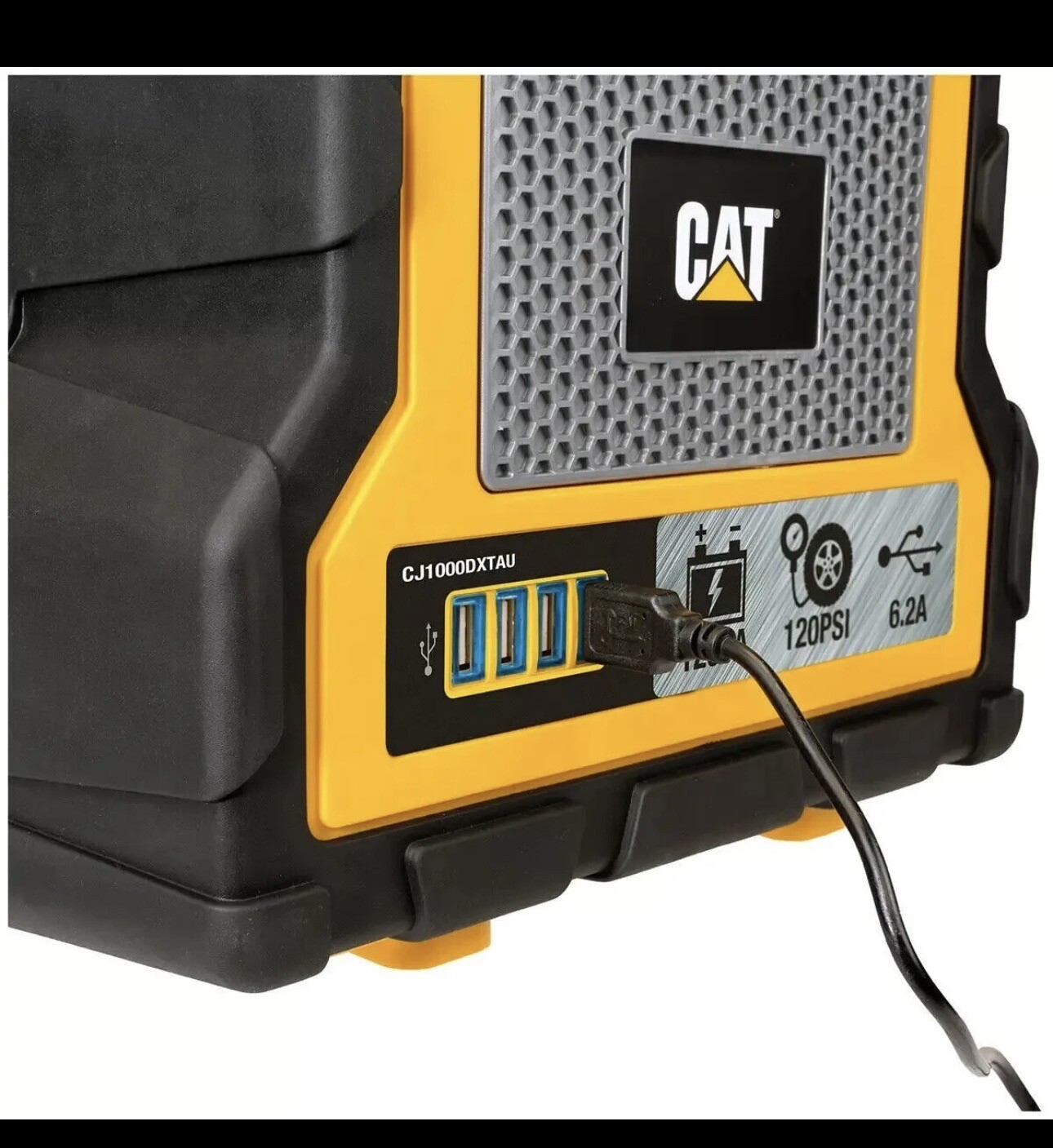 CAT 1200 Peak AMP Digital Jump Starter, Power Station w/ Compressor, 4 USB Ports eBay