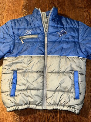 Reebok Detroit Lions NFLジャケット 90's Detroit Lions Reebok NFL Winter Jacket Size XL – Rare VNTG