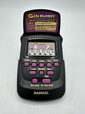 Gin Rummy Handheld Electronic Game Black Radica Fully Tested