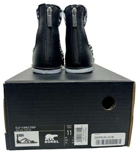 Sorel Ella II Ankle Strap Sandals White & Black Size 11 New - Bild 3 von 11