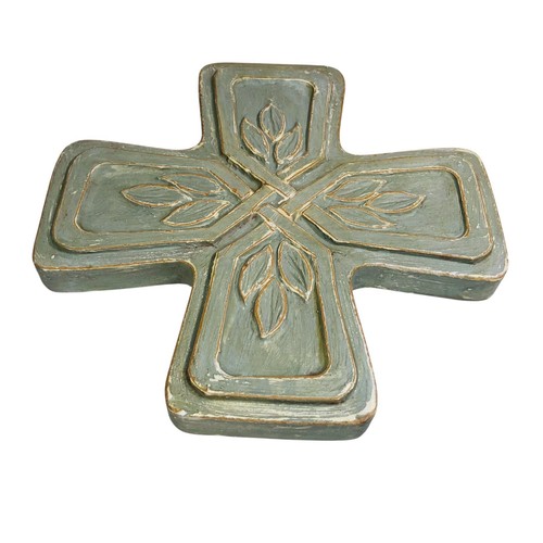 Blessings Unlimited Unending Love Wooden Cross 85830 - Celadon Green - Picture 2 of 6