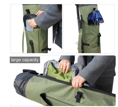 Outdoor Fishing Bag Rod Reel Portable Travel Organizer Tackle Tools Storage Case - Bild 4 von 8