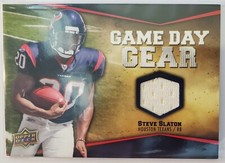 2009 UD Football Steve Slaton #NFL-SL Jersey Relic