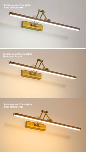 LED Wall Fixture Sconces Mirror Front Picture Light Makeup Adjustable Washroom - Foto 10 di 16