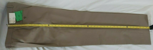 Pantalones de vestir ROGER para hombre 33,5 W color tostado plisados lana 96 % nuevos - Imagen 3 de 9