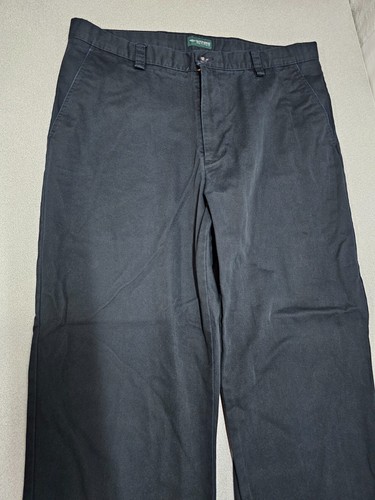 Dockers "Recode" Mens Size 38x32 Chino Black Flat Front Cotton Khaki Dress Pants - Picture 3 of 6