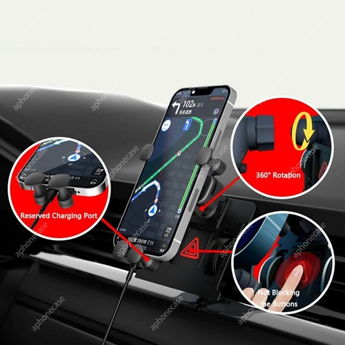Phone Holder Mount For Benz C W205 2015-2021 Dashboard Air Vent Phone Stand Kit - Foto 3 di 9