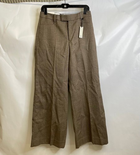 BANANA REPUBLIC Lido Wide-Leg Italian Wool Pants Women's Petite Size 8P Tan