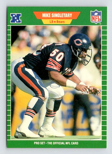 1989 Pro Set Card, #50 Mike Singletary Hall of Famer, Chicago Bears