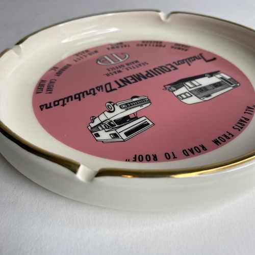 ADVERTISING ASHTRAY 1960s Trailer Equipment Distrbutors Seatle MCM 6 1/2" - Picture 3 of 6
