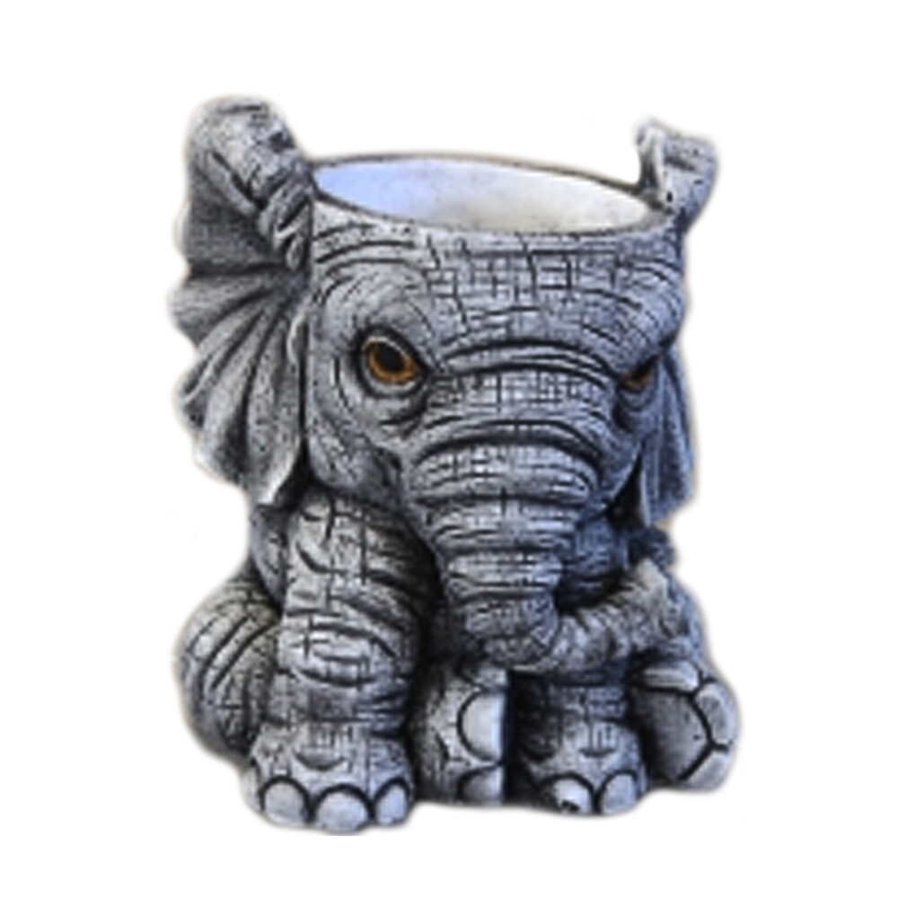 Escultura Elefante macetero de piedra cemento hormigón 23 cm Escultura Elefante macetero de piedra cemento hormigón 23 cm