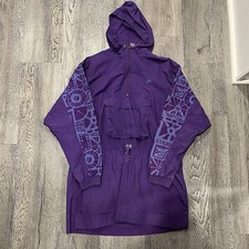Vintage 90s Nike Grey Tag Men  s Large Purple Anorak Hooded Jacket Rare