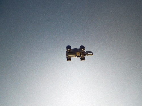 1940s 800 Silver Alpha Romeo Mercedes Silver Arrow Grand Prix Race Car Charm !! - Picture 3 of 12