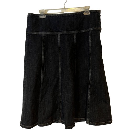 Ann Taylor Blue Jean Skirt Womens 8 Fit & Flare Whipstitch Side Zip NWOT - Bild 2 von 14