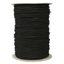Drawstring cord 1/4" 100 polyester Round Braided White or Black 144 or 10 yard