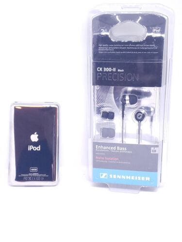 Apple iPod Classic Blue 7th gen 160GB with Sennheiser CX300-II ear phones bundle - Picture 2 of 13