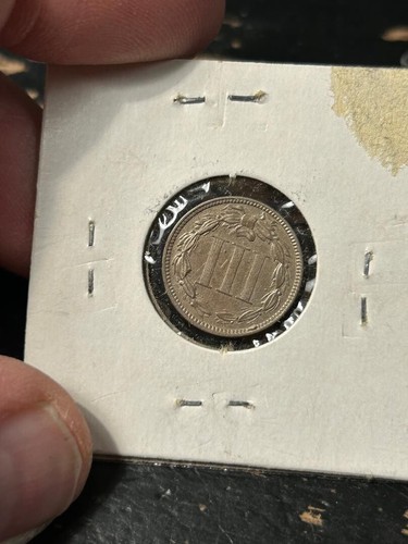 1870 THREE CENT NICKEL ANACS GRADED AU - Picture 2 of 2