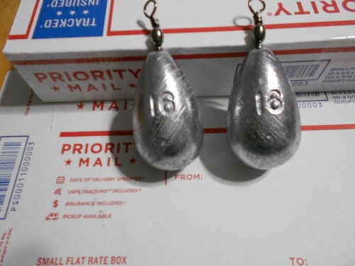 14 - 16 OZ  LEAD BELL SINKERS WITH SWIVEL EYES - Picture 1 of 2