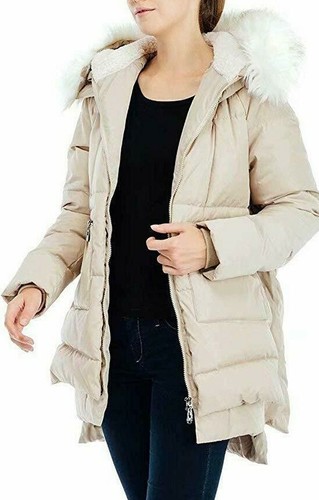 Women's Down Coat with Fur Hood with 90% Down Parka Puffer Jacket - Valuker - Picture 9 of 12