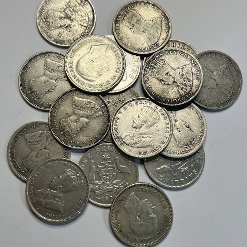 1910 to 1945 Shilling Coin - 92.5% Sterling Silver Early Date Australian Bullion - Picture 5 of 5