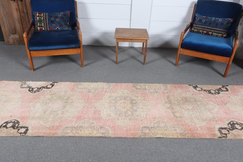 Boho Teppiche, Vintage Teppiche, Oushak Teppich, Türkische Teppiche, 2,9x11,6 ft Läufer Teppiche - Bild 3 von 10