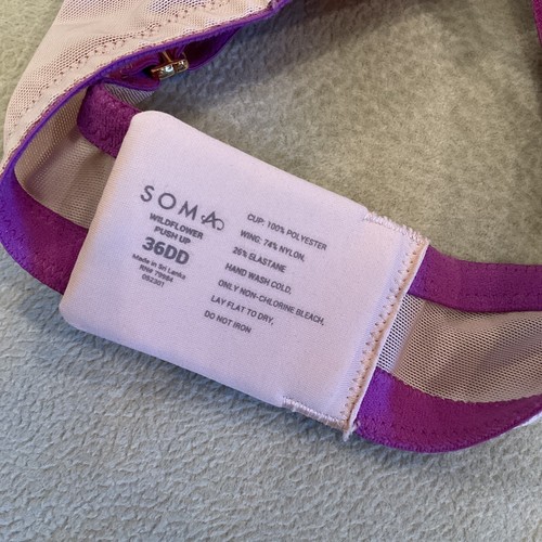 Soma 36DD Bra Wildflower Push-up Purple - Picture 4 of 4