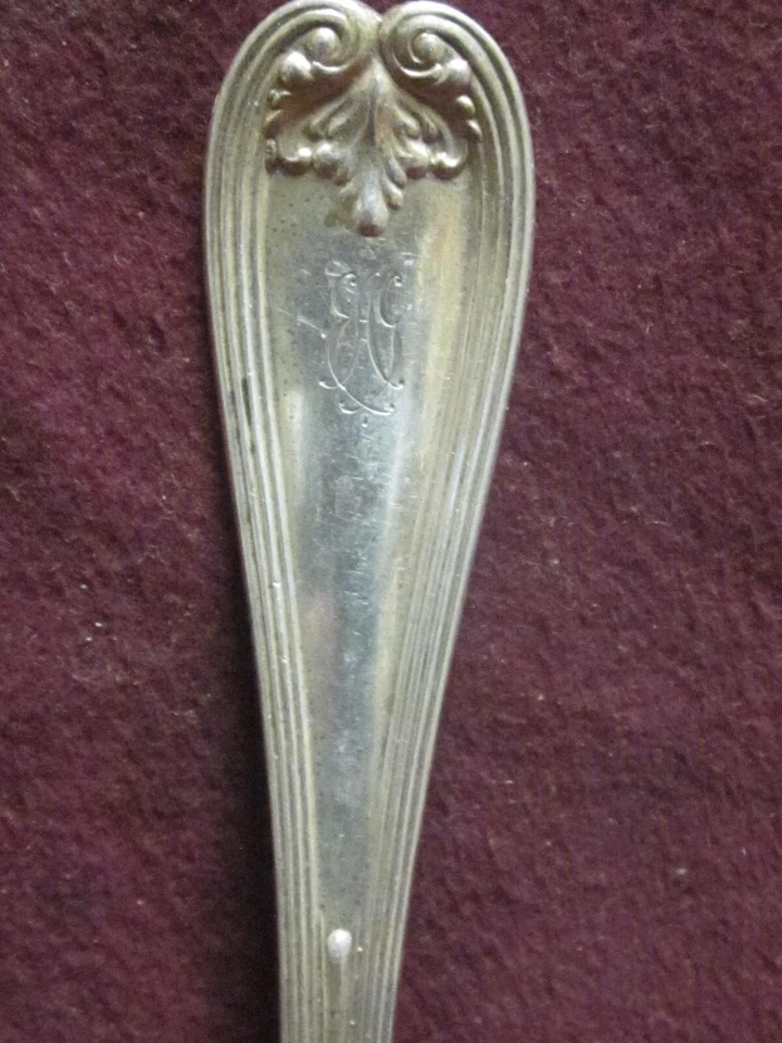 Tiffany & Co Sterling Cir 1895 COLONIAL TEASPOON 5 3/4" 37 grams monogram EAG - Image 2 of 4