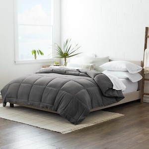 Soft Essentials Premium Ultra Plush Down Fiber Comforter Twin/twin Extra Long - Gray