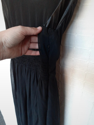 Tokyo Doll schwarzes ärmelloses Chiffonkleid Größe 10 - Bild 6 von 9