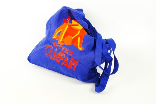 Campari Baumwolltasche Einkaufsbeutel Cotton Bag Druck Abstrakt L'Aperitivo 1100 - Picture 5 of 5