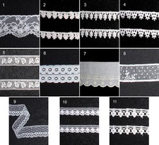 Assorted Cream Lace Trim 3/8" - 2" Ivory Vintage Venise Bridal 160X CLOSEOUT