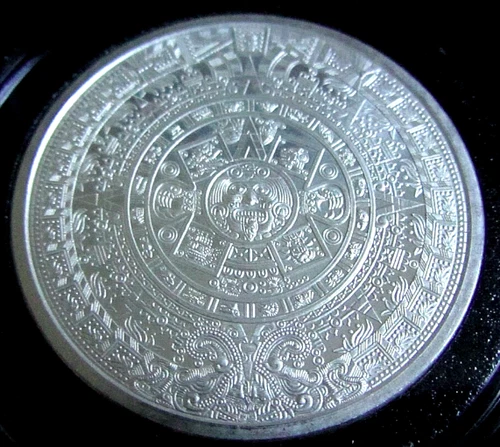 🔥Aztec Calendar 1 oz .999 Silver Round in Capsule Uncirculated