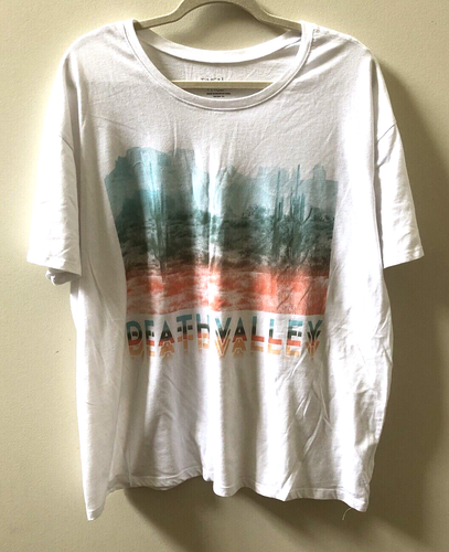 Time and Tru Women's White Graphic Print Short Sleeve T-Shirt Size XXXL (22) - Picture 5 of 6
