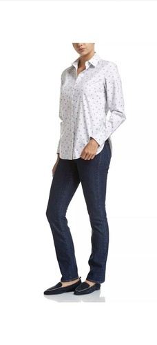 SPORTSCRAFT Gaia Butterfly Print Long Sleeve Blouse Sz 14 Blue - Picture 2 of 5