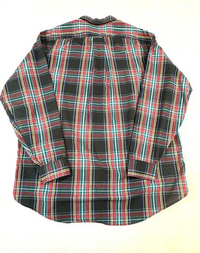 Saddlebred Hemd XL Herren schwarz rot grün kariert leicht Button Down gebraucht, in einwandfreiem Zustand - Bild 11 von 11