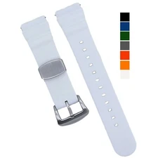 Soft Silicone Watch Band - Divers Style Replacement Strap - Quick Release 7S26