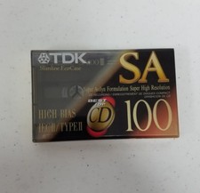 TDK SA 100 Cassette Tape High Bias IECII/Type II Super Avilyn High Resolution 