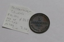 🧭 🇩🇪 GERMANY MECKLENBURG-SCHWERIN 5 PFENNIG 1872 B SHARP DETAILS B79 #W786