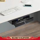 Under Desk Mounted Sliding Pull-out Drawer Storage Organizer Workstation White