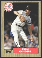 Ron Guidry #375 1987 Topps New York Yankees