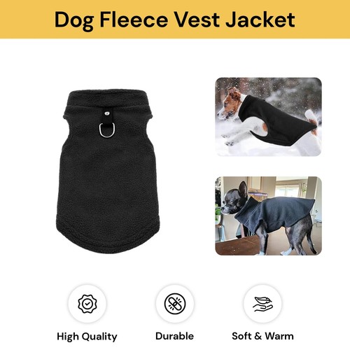 Pet Dog Warm Coat Fleece Jacket Jumper Sweater Winter Clothes Puppy Vest Outfits - Picture 13 of 17