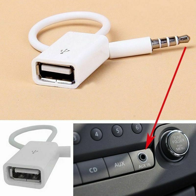 Aux To USB Adapter Cable Converter Music Player Flash Drive Port | eBay