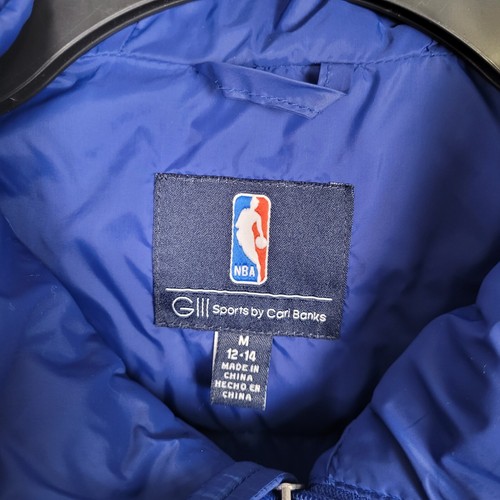 GIII NBA Philadelphia 76ers Puffer Hooded Jacket Blue Youth Medium - Picture 4 of 9