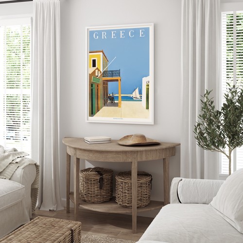 Greece Island of Hydra Vintage Travel Poster Fine Art Print | Home Decor - Picture 2 of 8