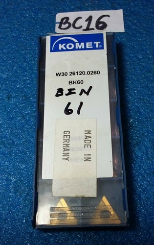 KOMET W30 26120.0260 BK60 INSERTS 10 PCS - Picture 2 of 2