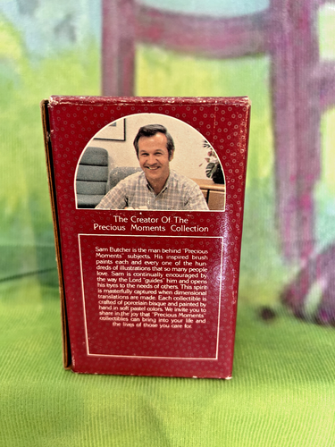 VINTAGE ADORABLE PRECIOUS MOMENTS 1990 - GLIDE THROUGH THE HOLIDAYS In Box - Picture 5 of 9