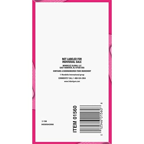 Trident Mega Bubblegum Sugar Free Gum Pack 90 Pieces Xylitol Fresh Breath - Picture 18 of 19