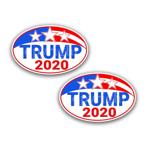 TRUMP STICKERS 2020 Pro Trump Political Bumper Stickers Decals 5" 2-pack RWB*** - Picture 4 of 4